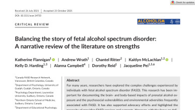 Balancing the story of fetal alcohol spectrum disorder: A narrative review of the literature on strengths