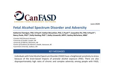 Fetal Alcohol Spectrum Disorder and Adversity