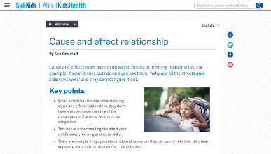 SickKids - Cause and Effect Relationship