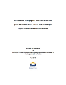 Planification pédagogique conjointe et soutien pour les enfants et les jeunes pris en charge: Lignes directrices interministérielles